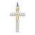 INRI Crucifix Charm in Sterling Silver & Vermeil