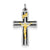 INRI Crucifix Charm in Sterling Silver & Vermeil