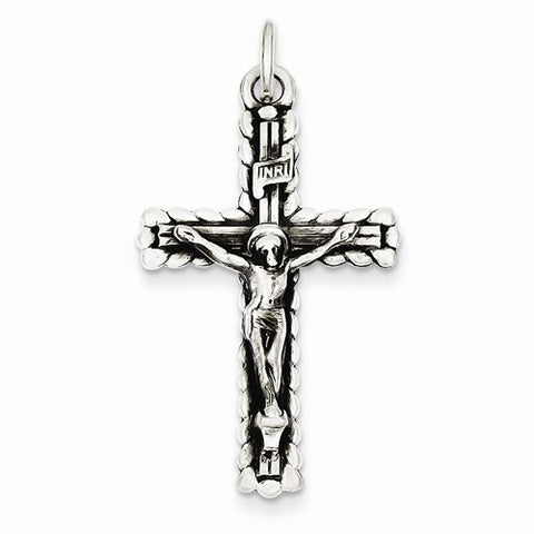 Sterling Silver INRI Crucifix Pendant, Alluring Pendants for Necklace