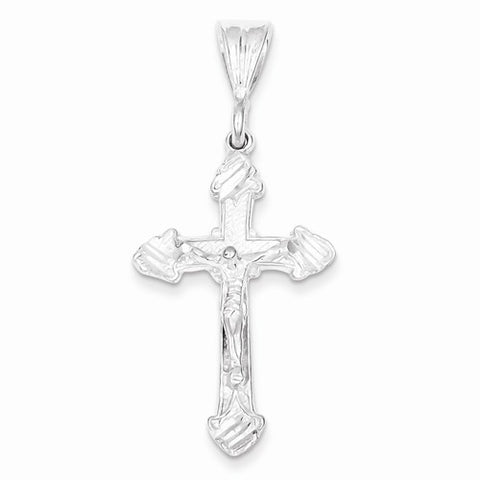 Sterling Silver Diamond-Cut Crucifix pendant, Dazzling Pendants for Necklace
