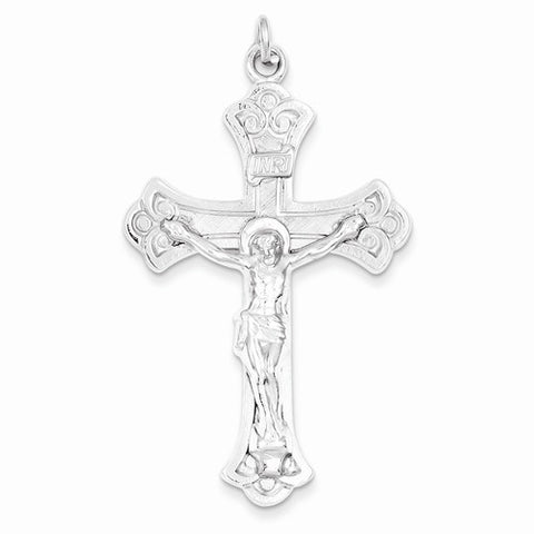 Sterling Silver INRI Crucifix Pendant, Fine Pendants for Necklace