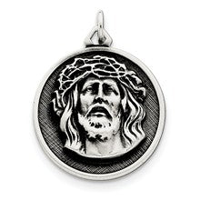 Sterling Silver Antiqued Ecce Homo Medal, Pendants and Charm hide-image