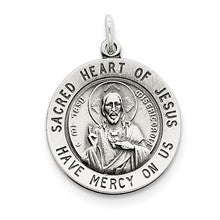 Sterling Silver Sacred Heart of Jesus Medal Charm hide-image