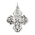 Antiqued 4-way Medal Charm in Sterling Silver