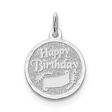 Sterling Silver Happy Birthday Disc Charm hide-image