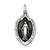 Antiqued Miraculous Medal, Fine Charm in Sterling Silver