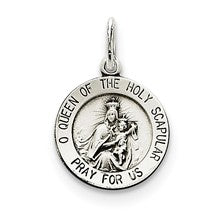 Sterling Silver Queen of the Holy Scapular Medal, Charm hide-image