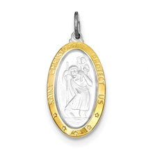 Sterling Silver & Vermeil St. Christopher Medal, Charm hide-image