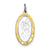 St. Christopher Medal, Charm in Sterling Silver & Vermeil
