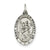 Sterling Silver St. Christopher Baseball Medal, Stylish Charm hide-image