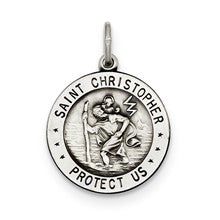 Sterling Silver St. Christopher Football Medal, Dazzling Charm hide-image