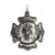 Saint Florian Badge Medal, Alluring Charm in Sterling Silver