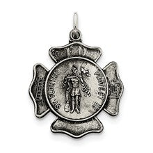 Sterling Silver Saint Florian Badge Medal, Alluring Charm hide-image
