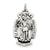 Sterling Silver Antiqued Saint Florian Medal, Appealing Charm hide-image