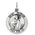 Sterling Silver Antiqued Saint Patrick Medal Pendant, Pendants for Necklace