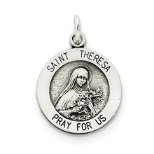 Sterling Silver St. Theresa Medal, Charm hide-image