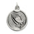 Antiqued Praying Hands Medal, Charm in Sterling Silver