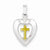 Sterling Silver & Vermeil Cross in Heart Charm hide-image