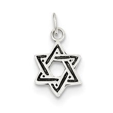 Sterling Silver Antiqued Star of David Charm hide-image