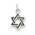 Sterling Silver Antiqued Star of David Charm hide-image
