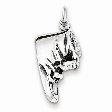 Sterling Silver Antiqued Baby Shoe Pendant, Pendants for Necklace