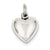 Puffed Heart Charm in Sterling Silver