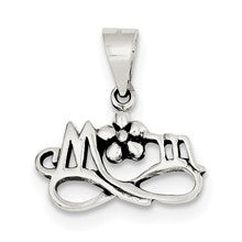 Sterling Silver Antiqued Mom Charm hide-image