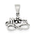 Antiqued Mom Charm in Sterling Silver