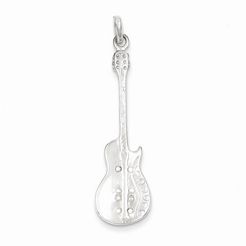 Sterling Silver Guitar Pendant, Pendants for Necklace