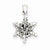 Sterling Silver Antiqued Snowflake Pendant, Pendants for Necklace