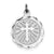 Cross Disc Charm in Sterling Silver