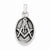 Sterling Silver Antiqued Masonic Pendant, Pendants for Necklace
