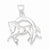 Sterling Silver Horse in Horseshoe Pendant, Pendants for Necklace
