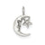 Moon w/Star Charm in Sterling Silver