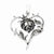 Sterling Silver Antiqued Rose Heart Pendant, Pendants for Necklace