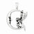 Sterling Silver Antiqued Moon/Fairy Pendant, Pendants for Necklace
