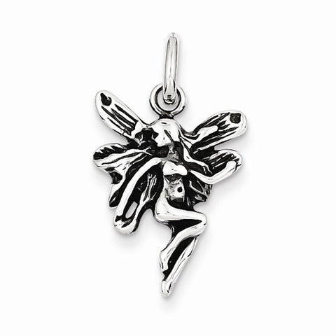 Sterling Silver Antiqued Fairy pendant, Delightful Pendants for Necklace