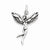 Sterling Silver Antiqued Fairy pendant, Exquisite Pendants for Necklace