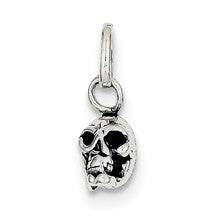 Sterling Silver Antiqued Skull Charm hide-image