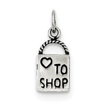 Sterling Silver Antiqued Love to Shop Charm hide-image