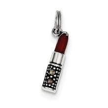 Sterling Silver Enameled Lipstick Charm hide-image