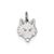Fox Head Charm in Sterling Silver