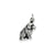 Dog Charm in Sterling Silver