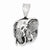 Sterling Silver Antiqued Elephant Pendant, Pendants for Necklace