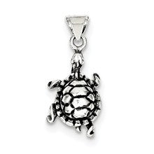 Sterling Silver Antiqued Turtle Charm hide-image