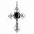 Sterling Silver Onyx Cross Pendant, Pendants for Necklace