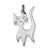 Cat Charm in Sterling Silver