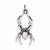 Sterling Silver Antiqued Spider Pendant, Pendants for Necklace