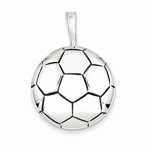 Sterling Silver Antiqued Soccer Ball pendant, Classy Pendants for Necklace