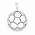 Sterling Silver Antiqued Soccer Ball pendant, Classy Pendants for Necklace